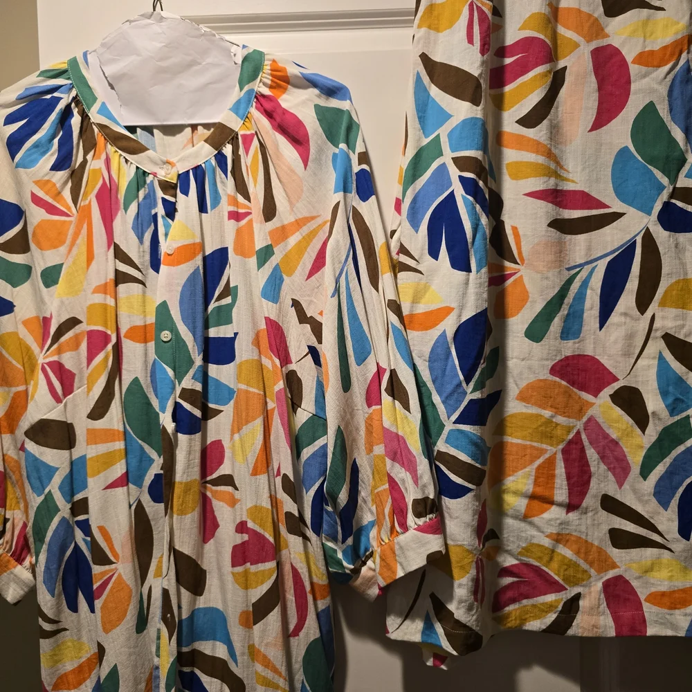 Tabitha Brown Multicolor Leaf Pattern Set - Picture 2 of 2